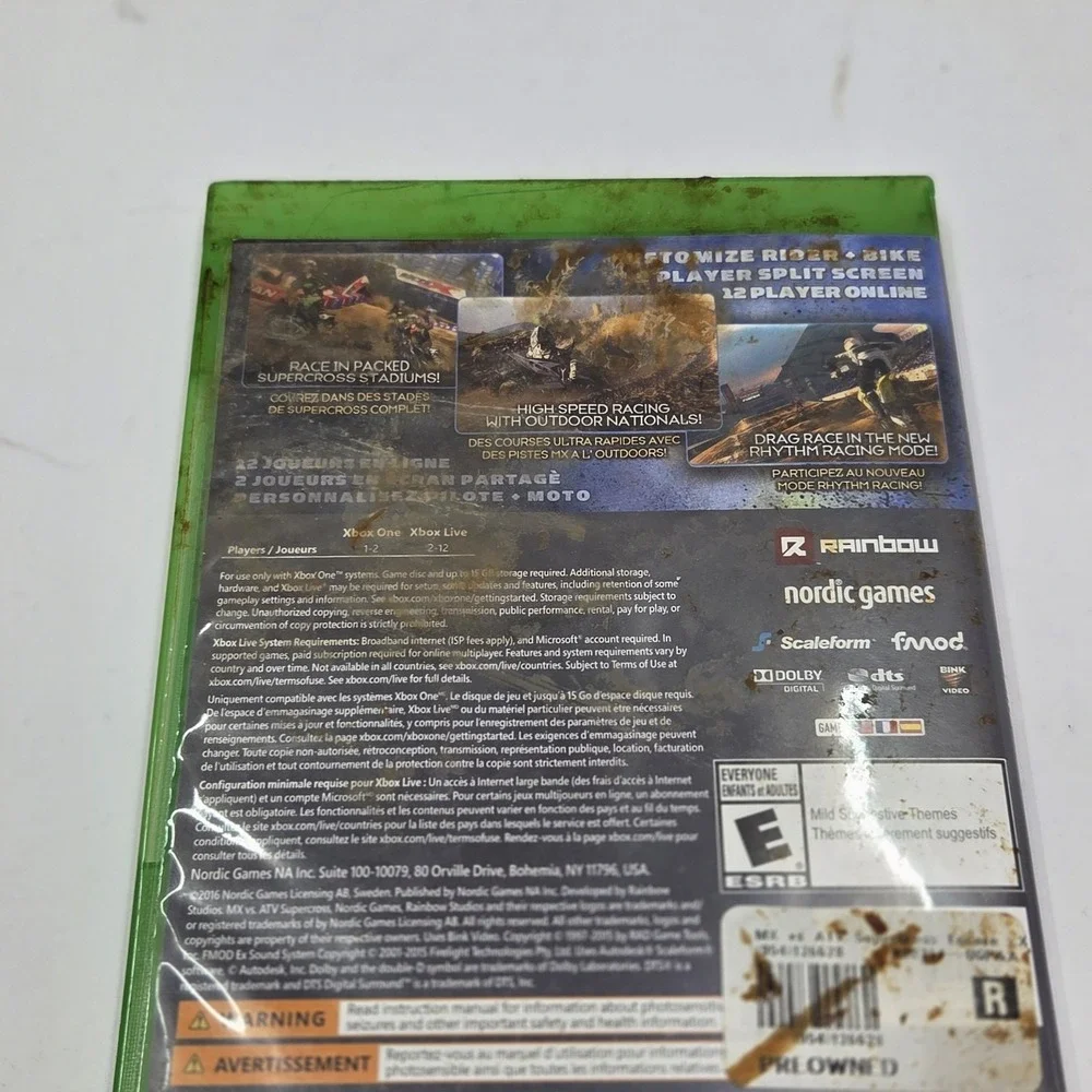 MX vs ATV Supercross Encore Extended Version Xbox One Game With Manual CIB